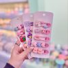 گیره مو مات استیکر دار پینکی