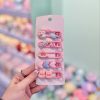گیره مو مات استیکر دار پینکی