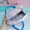 کیف ظرف غذای تدی صورتی آبی