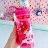 قمقمه شفاف کارتونی کیوت دسته دار