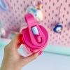 قمقمه شفاف کارتونی کیوت دسته دار