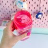قمقمه شفاف کارتونی کیوت دسته دار