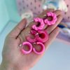 پک گوشواره پیچ پیچی کیوت صورتی
