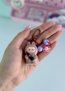 سر زیپ لابوبو و کوکا مخملی پاستلی