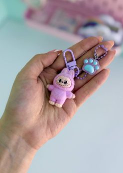 سر زیپ لبوبو آویزدار کیوت مخملی