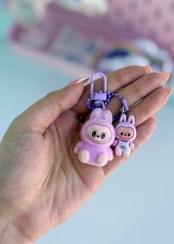 سر زیپ لبوبو آویزدار کیوت مخملی