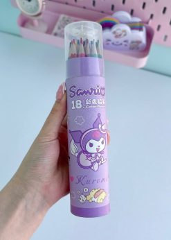 مداد رنگی استوانه ای ۱۸ رنگ کورومی