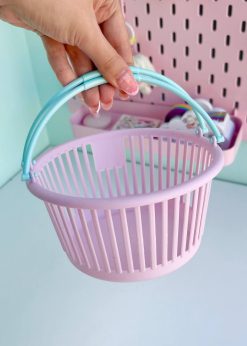 سبد دایره ای دسته دار پاستلی