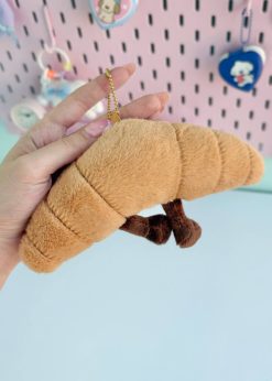 آویز کروسان کیوت قهوه ای