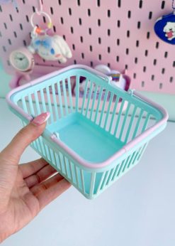 سبد مستطیلی دسته دار پاستلی