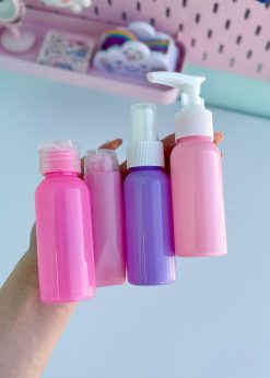 پک آرایشی مسافرتی صورتی