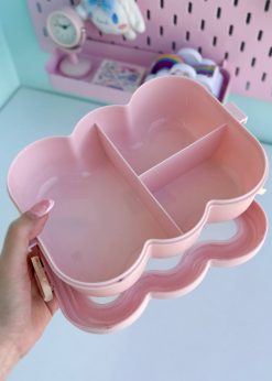 ظرف غذای بیسکوییتی کیوت صورتی