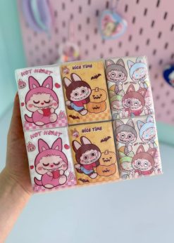 پک دستمال کاغذی لبوبو رنگی رنگی