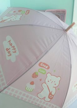 چتر تدی کیوت صورتی