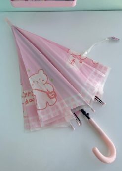 چتر تدی کیوت صورتی