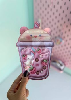 زیپ کیپ اسموتی توت فرنگی صورتی