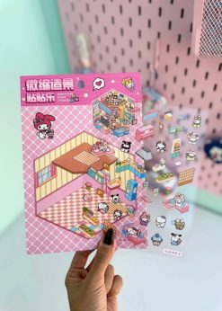 استیکر سه بعدی کاپی بارا و سانریو پاستلی