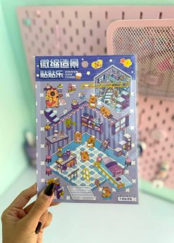 استیکر سه بعدی کاپی بارا و سانریو پاستلی