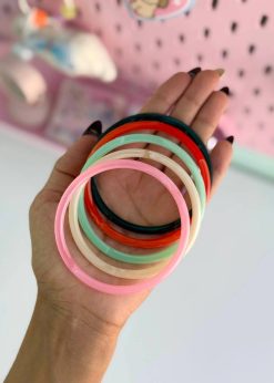 النگو گرد شیشه ای رنگی رنگی