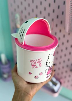 سطل زباله کوچک کیتی صورتی