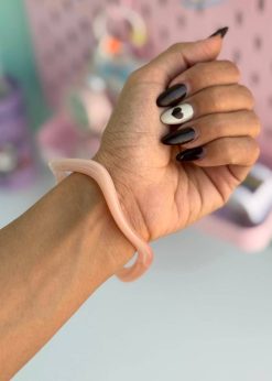 دستبند شیشه ای موج دار رنگی