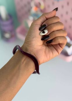 دستبند شیشه ای موج دار رنگی