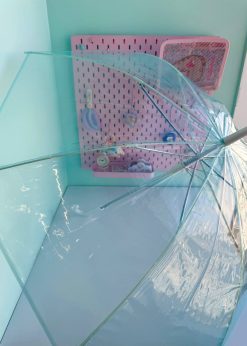 چتر شفاف آبی