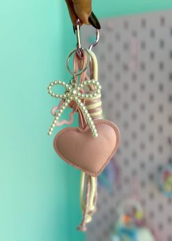 چارم قلبی و پاپیون مرواریدی