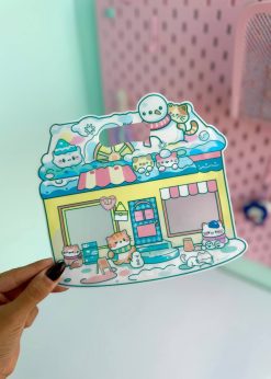 زیپ کیپ طرح خونه انیمالز پاستلی