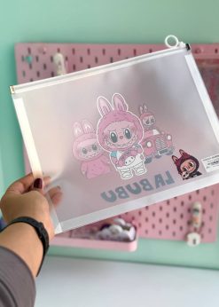 پوشه A4 شفاف لبوبو صورتی