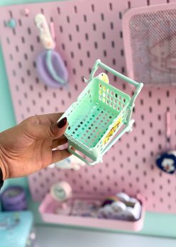 سبد کوچک دسته دار کیوت پاستلی