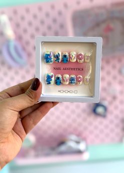 ناخن مصنوعی باکسی استیچ رنگی رنگی