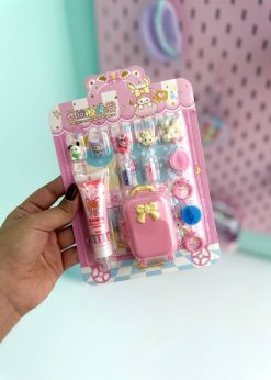 پک خمیری خودت بساز طرح چمدان صورتی