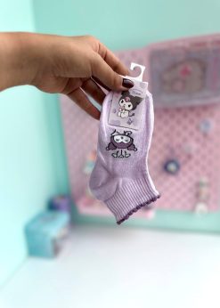 جوراب نیم ساق کورومی یاسی پاستلی