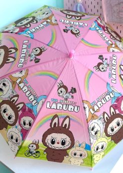 چتر لبوبو رنگین کمانی صورتی