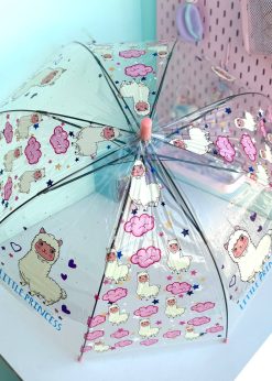 چتر شفاف لاما و ابر صورتی