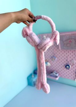 گوش گیر پمپی لبوبو کیوت صورتی