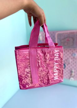 کیف ظرف غذای مکعبی سرخابی