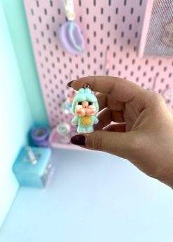 آویز کرای بیبی مخملی پاستلی