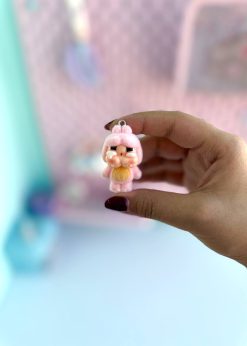 آویز کرای بیبی مخملی پاستلی