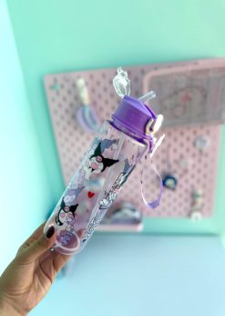 قمقمه شفاف استوانه ای کرومی یاسی