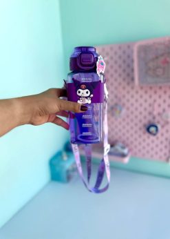 قمقمه مکعبی شفاف کرومی بنفش