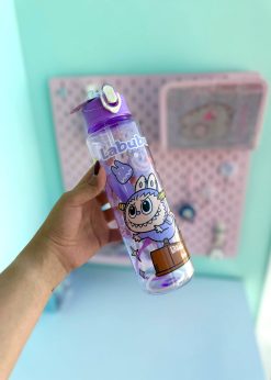 قمقمه استوانه ای شفاف لبوبو بنفش