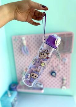 قمقمه استوانه ای شفاف لبوبو بنفش