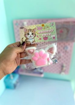 فیجت پنجه گربه و گوش مخملی پاستلی