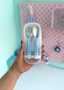 ست قاشق و چنگال سینمارول آبی پاستلی