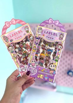 پک استیکر مستطیلی لبوبو پاستلی