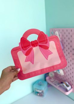 زیپ کیپ طرح کیف پاپیون دار رنگی