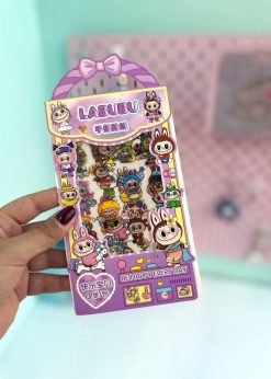 پک استیکر مستطیلی لبوبو پاستلی