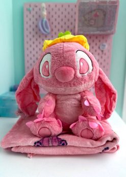 پتو بالشتی استیچ کیوت صورتی